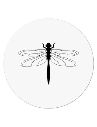 Muurcirkel (binnen) wit met Libelle - 30cm