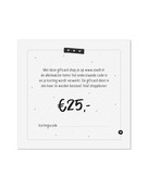 Cadeaubon of cadeaukaart twv €25 Cadeaubon of cadeaukaart twv €25