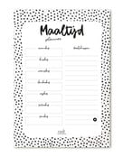 Notitieblok maaltijdplanner A5 -  dots patroon Notitieblok maaltijdplanner A5 -  dots patroon