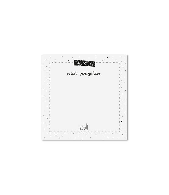 Notitieblok 'Niet vergeten' vierkant
