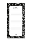 Notitieblok zwart met dots patroon