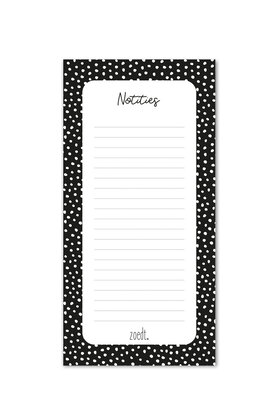Notitieblok zwart met dots patroon