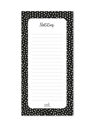 Notitieblok zwart met dots patroon