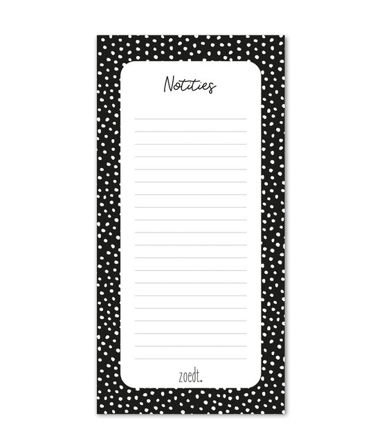 Notitieblok zwart met dots patroon