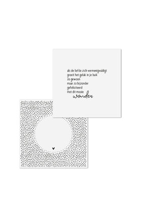 Wenskaart met gedicht zwangerschap - met bedrukte envelop