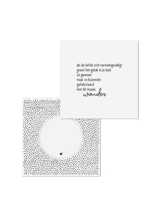 Wenskaart met gedicht zwangerschap - met bedrukte envelop