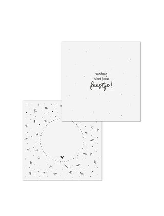 Wenskaart Vandaag is het jouw feestje - met bedrukte envelop