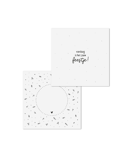 Wenskaart Vandaag is het jouw feestje - met bedrukte envelop Wenskaart Vandaag is het jouw feestje - met bedrukte envelop