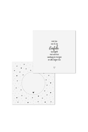Wenskaart 'Met jou vier ik de liefde..' - met bedrukte envelop