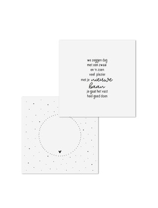 Wenskaart 'Nieuwe baan!' - met bedrukte envelop