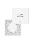 Wenskaart 'Pssst! ik wil je iets vertellen!'- met bedrukte envelop