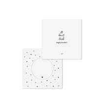 Wenskaart met tekst 'Jij bent leuk {mag ik je houden?}' - met bedrukte envelop