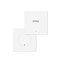 Wenskaart met tekst 'Sorry' - met bedrukte envelop