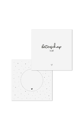 Wenskaart met tekst 'Beterschap' - met bedrukte envelop