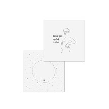 Wenskaart met tekst 'Hoera, er groeit geluk in je buik!' - met bedrukte envelop