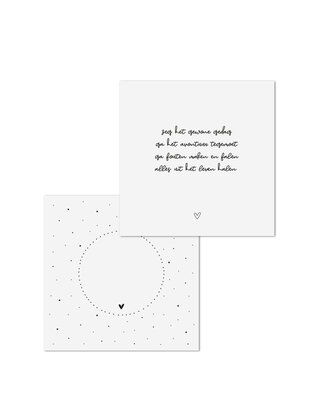 Wenskaart met tekst 'Zeg het gewone gedag...' - met bedrukte envelop