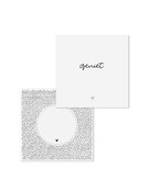 Wenskaart met tekst 'Geniet' - met bedrukte envelop