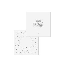 Wenskaart met tekst 'Hey jarige jet...' - met bedrukte envelop