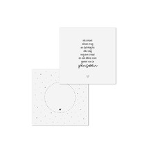 Wenskaart met tekst 'Geniet van je pensioen...' - met bedrukte envelop