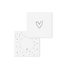 Wenskaart met hartje - met bedrukte envelop