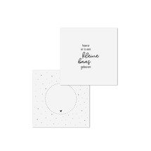 Wenskaart met tekst 'Hoera kleine baas geboren' - met bedrukte envelop