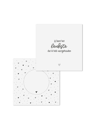 Wenskaart met tekst 'Jij bent het leukste...' - met bedrukte envelop