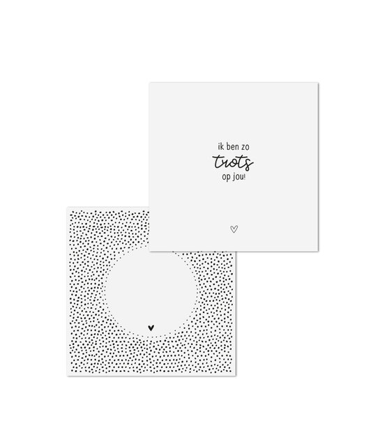 Wenskaart met tekst 'Ik ben zo trots op jou' - met bedrukte envelop Wenskaart met tekst 'Ik ben zo trots op jou' - met bedrukte envelop