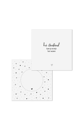 Wenskaart met tekst 'Hé leukerd...' - met bedrukte envelop