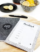 Notitieblok maaltijdplanner A5 -  dots patroon Notitieblok maaltijdplanner A5 -  dots patroon