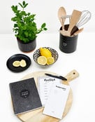 Notitieblok maaltijdplanner A5 -  dots patroon Notitieblok maaltijdplanner A5 -  dots patroon