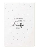 Kaart met tekst 'Gauw weer eens een drankje doen!'