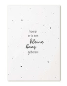 Kaart met tekst  'Hoera er is een kleine baas geboren!' Kaart met tekst  'Hoera er is een kleine baas geboren!'