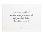 Kaart met gedicht 'Mag ik jou inpakken?'