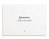 Kaart met tekst 'Zomaar, omdat ik aan je denk'