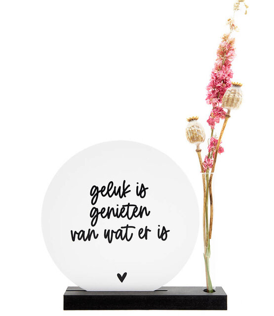 Muurcirkel standaard met vaasje Muurcirkel standaard met vaasje