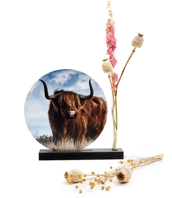 Muurcirkel standaard met vaasje Muurcirkel standaard met vaasje