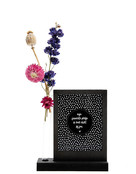 Zwarte houten wissellijst met vaasje