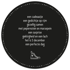 bereiden Overdreven visie Muurcirkel (binnen) zwart Sinterklaas gedicht