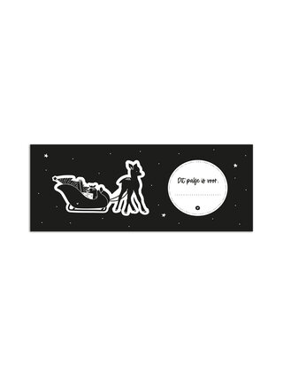 Kerst cadeaukaartje arrenslee 'Dit pakje is voor...'
