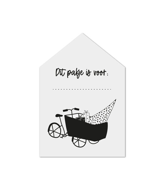 Minikaartje kerst 'Dit pakje is voor'