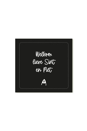 Sinterklaas cadeaukaartje 'Welkom lieve Sint en Piet'