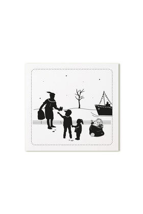 Sinterklaas cadeaukaartje Piet op de kade