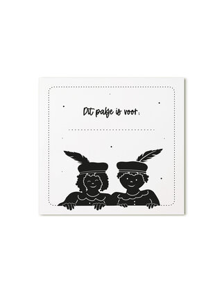 Sinterklaas cadeaukaartje pietjes 'Dit pakje is voor...'