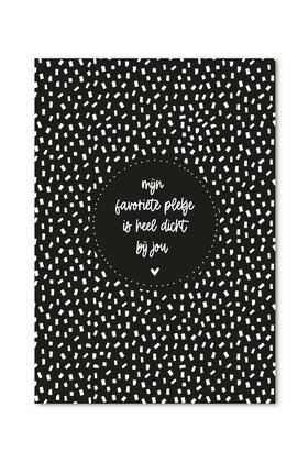 Kaart met tekst 'Mijn favoriete plekje is heel dicht bij jou'