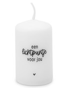 Mini kaarsje met tekst 'Een lichtpuntje voor jou'