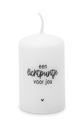 Mini kaars met tekst 'Een lichtpuntje voor jou'