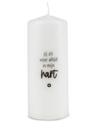 Kaars met tekst 'Jij zit voor altijd in mijn hart' Kaars met tekst 'Jij zit voor altijd in mijn hart'
