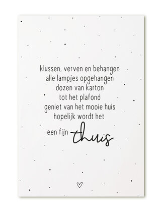 Kaart gedichtje verhuizen