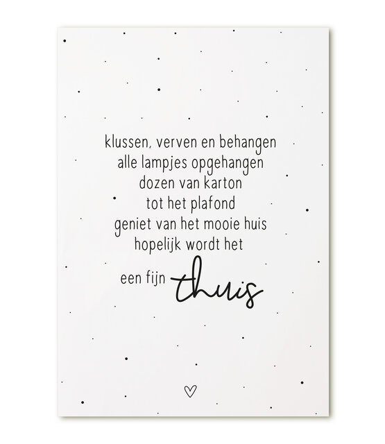 Kaart gedichtje verhuizen