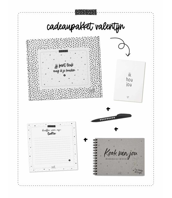 Cadeaupakket Valentijn 'Jij bent leuk, mag ik je houden'